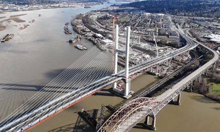 Tirantes sobre el río más salmonero